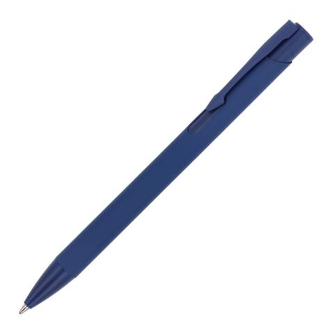 Werbeartikel Kugelschreiber Alicante Softtouch Deluxe – dunkelblau – mit Logo bedruckt