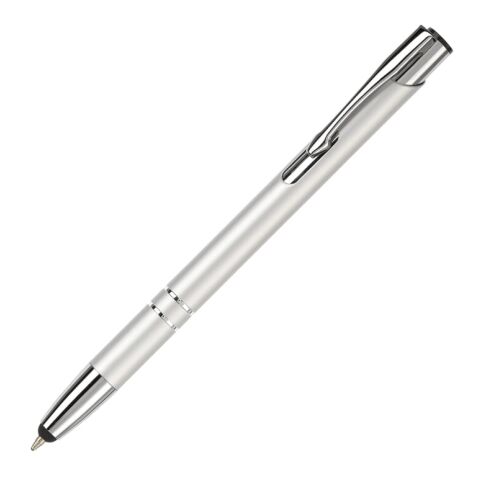 Werbeartikel Kugelschreiber Alicante Stylus – silber – mit Logo bedruckt