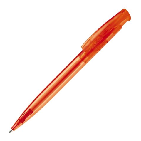 Werbeartikel Kugelschreiber Avalon Transparent – orange-orange – mit Logo bedruckt