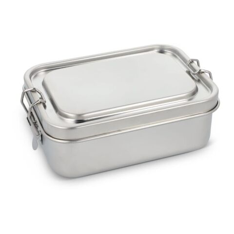 Edelstahl-Brotdose Silber | ohne Werbeanbringung | Nicht verfügbar | Nicht verfügbar