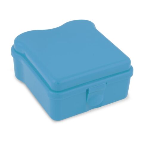 Werbeartikel Brotdose Sandwich – blau weiß – mit Logo bedruckt