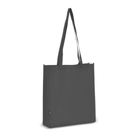 Werbeartikel R-PET Tragetasche aus Non Woven 38 x 9 x 42cm 75g/m² – Grau – Einkaufstasche / Werbetasche mit Logo bedruckt