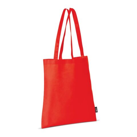 Werbeartikel Umhängetasche Non-Woven 75g/m² – rot weiß – mit Logo bedruckt