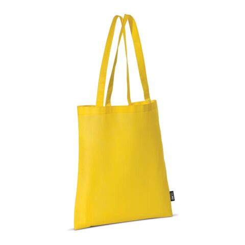 Werbeartikel Umhängetasche Non-Woven 75g/m² – gelb – mit Logo bedruckt
