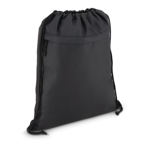 PU-beschichtete R-PET 600D Kordeltasche 33 x 42 cm schwarz | ohne Werbeanbringung | Nicht verfügbar | Nicht verfügbar