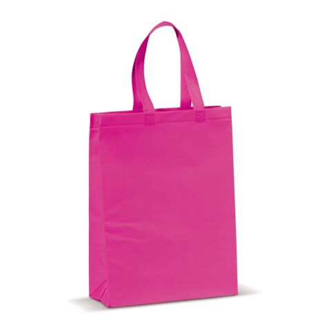 Werbeartikel Laminierte Non Woven Tasche 105g/m² – rosa – mit Logo bedruckt