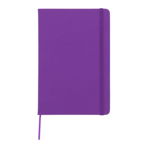 Kundengeschenk Notizbuch A5 – transparent violett – mit Logo bedruckt für Meetings & Konferenzen aus nachhaltigem FSC-Papier