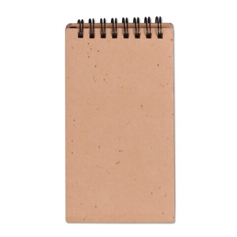 Werbeartikel Haftnotizen-Set aus Saatgutpapier – hellbraun – mit Logo bedruckt