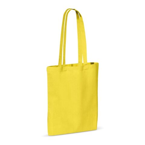Werbeartikel Umhängetasche Baumwolle OEKO-TEX 140g/m² 38x42cm – Gelb – Jutebeutel / Stoffbeutel / Baumwolltasche / Stofftasche mit Logo bedruckt