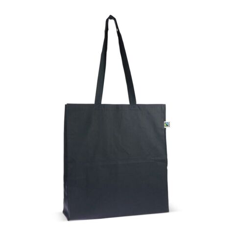 Werbeartikel Tasche Fairtrade 140g 38x10x42 – dunkelblau – mit Logo bedruckt