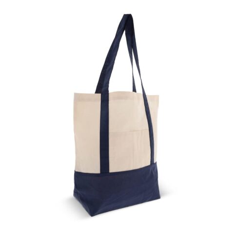 Einkaufstasche aus Baumwolle OEKO-TEX® 140g/m² 40x10x35cm Blau / Weiss | ohne Werbeanbringung | Nicht verfügbar | Nicht verfügbar | Nicht verfügbar