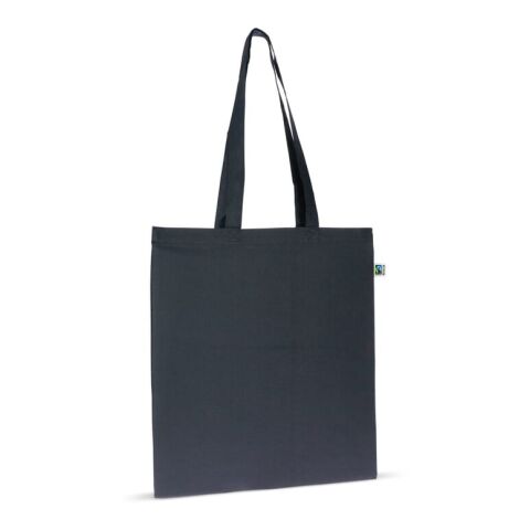 Werbeartikel Tasche Fairtrade lang 140g 38x42 – dunkelblau – mit Logo bedruckt