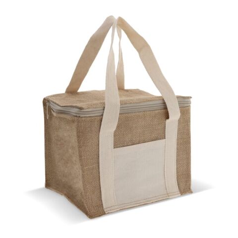 Kühltasche jute/baumwolle 22x18x18cm