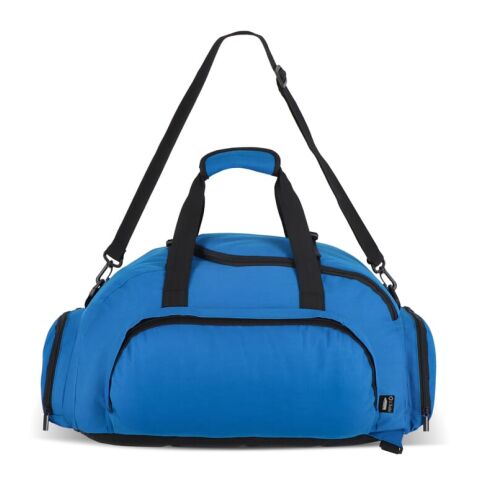 Werbeartikel Sporttasche / Rucksack Karo R-PET 27L | Blau / Weiss | mit Logo bedrucken