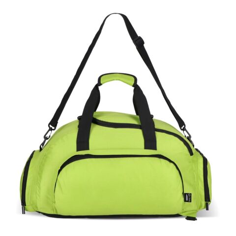 Werbeartikel Sporttasche / Rucksack Karo R-PET 27L | Hellgrün | mit Logo bedrucken