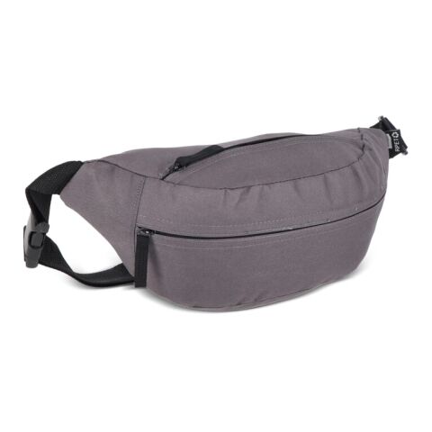 Werbeartikel Umhängetasche R-PET 5 L – Grau – Bauchtasche / Gürteltasche mit Logo bedruckt