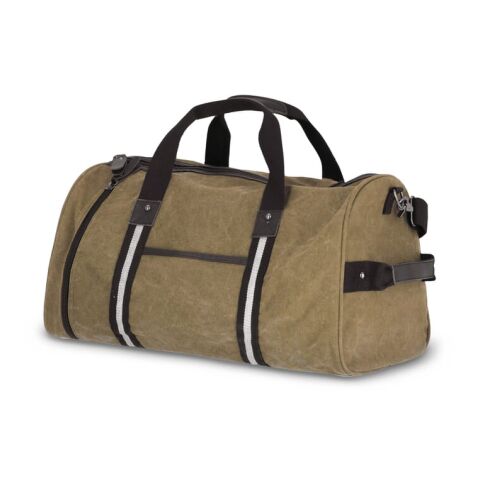 Werbeartikel Seesack aus recyceltem Baumwoll-Canvas Harper – Olivgrün – Seesack / Drybag / Beutel mit Logo bedruckt