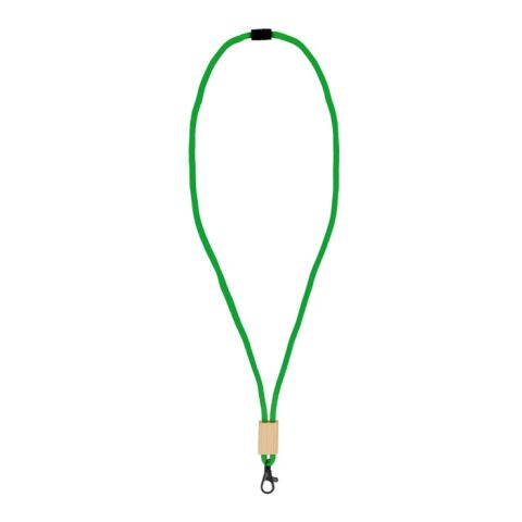 Werbeartikel R-PET Kordel-Lanyard – grün – mit Logo bedruckt