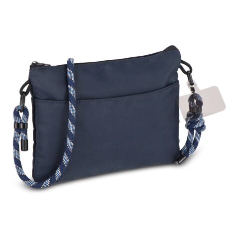 Werbeartikel Crossbody Tasche mit Paracord-Gurt – Dunkelblau – mit Logo bedruckt