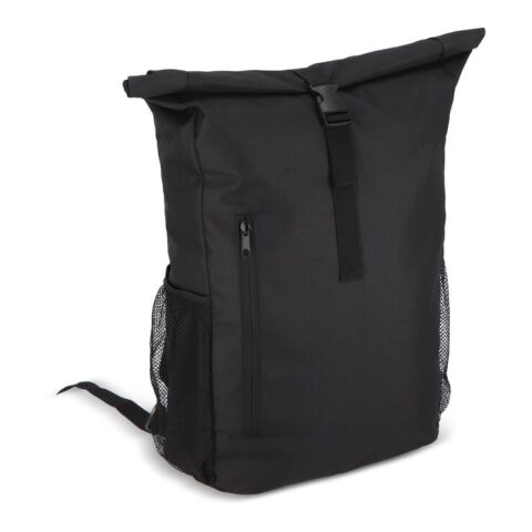 R-PET 600D Rolltop Fahrrad-Rucksack 20L Schwarz | ohne Werbeanbringung | Nicht verfügbar | Nicht verfügbar