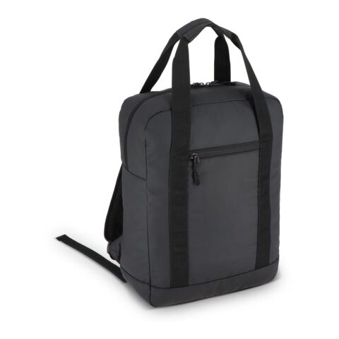 PU-beschichteter R-PET 600D Rucksack 27,5 x 12 x 37,5 cm 12 l schwarz | ohne Werbeanbringung | Nicht verfügbar | Nicht verfügbar