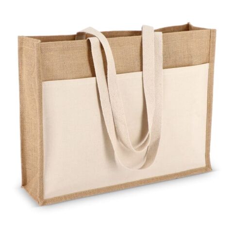 Jute Tragetasche OEKO-TEX® 45 x 12 x 35cm 320g/m² Braun | ohne Werbeanbringung | Nicht verfügbar | Nicht verfügbar