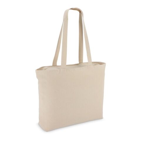 Baumwoll-Tragetasche mit Reißverschluss OEKO-TEX® 47 x 11 x 35cm 320g/m² Braun | ohne Werbeanbringung | Nicht verfügbar | Nicht verfügbar