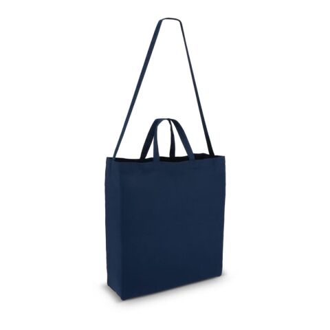 Tragetasche aus Baumwolle OEKO-TEX® 40 x 13 x 44cm 220g/m² Blau / Weiss | ohne Werbeanbringung | Nicht verfügbar | Nicht verfügbar