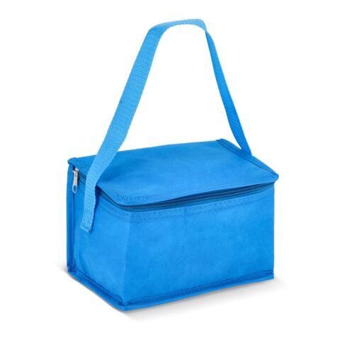 Werbeartikel R-PET 6 Dosen-Kühltasche Non Woven 20x 13 x 12,5cm 75g/m² – Hellblau – mit Logo bedruckt