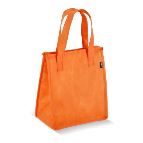 Werbeartikel R-PET Kühltasche Non Woven 23x 15 x 27,5cm 75g/m² – orange – mit Logo bedruckt
