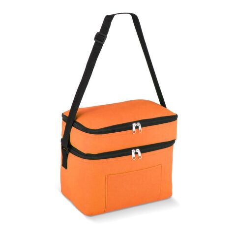 Giveaway Kühltasche R-PET – orange – mit Logo bedruckt 12L 30x20x25cm isolierte Cooler Bag für das Sommerfest & Firmen-Events