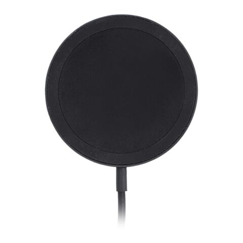 Werbeartikel Wireless magnetisches Ladepad 15W – schwarz – mit Logo bedruckt