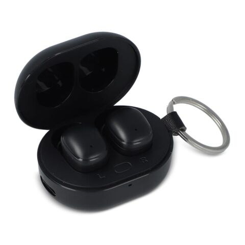 Mini Wireless Earbuds Schlüsselbundgröße schwarz | ohne Werbeanbringung | Nicht verfügbar | Nicht verfügbar