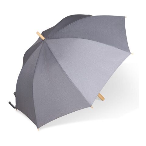 Werbeartikel 25” Regenschirm aus R-PET-Material mit Automatiköffnung | Grau | mit Logo bedrucken