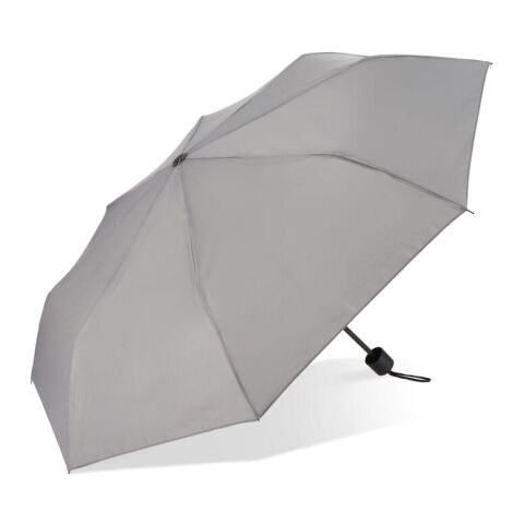 Werbeartikel Congo 190T Pongee 21" Faltbarer Regenschirm | Grau | mit Logo bedrucken