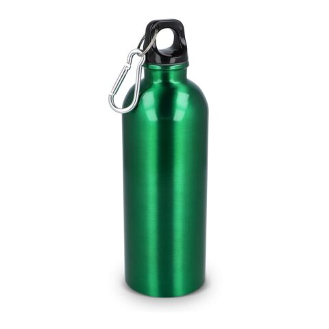 Werbeartikel R-Edelstahl einwandige Flasche mit Karabiner 500 ml – hellgrün – mit Logo bedruckt