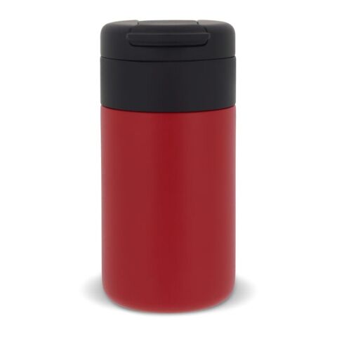 Werbeartikel Flow 250 ml Isolierbecher aus Edelstahl vakuumisoliert 100% auslaufsicher hält 24h kalt / 12h heiß – dunkelrot – mit Logo bedruckt