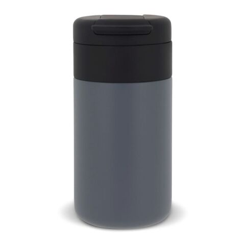 Werbeartikel Flow 250 ml Isolierbecher aus Edelstahl vakuumisoliert 100% auslaufsicher hält 24h kalt / 12h heiß – dunkelgrau – mit Logo bedruckt