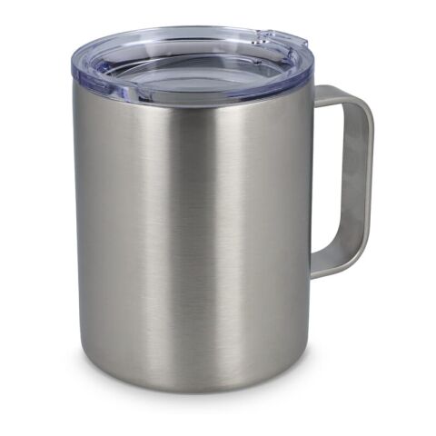 Werbeartikel T-ceramic Thermobecher mit Deckel Danube 350 ml – silber – mit Logo bedruckt