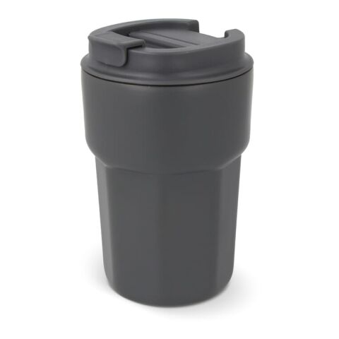 Werbeartikel T-ceramic Thermobecher mit Deckel Zambezi 350 ml – grau – mit Logo bedruckt