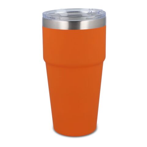 Werbeartikel T-Ceramic Softtouch Becher 500 ml – orange – mit Logo bedruckt