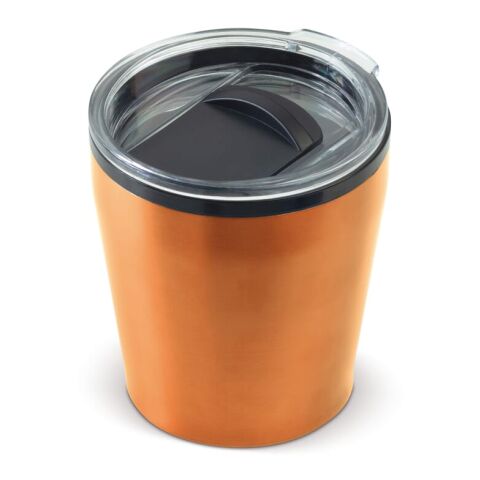 Werbeartikel Coffee to go Tasse 180 ml – orange – mit Logo bedruckt
