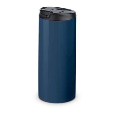 Werbeartikel Reisebecher Isolier 350 ml – dunkelblau – mit Logo bedruckt