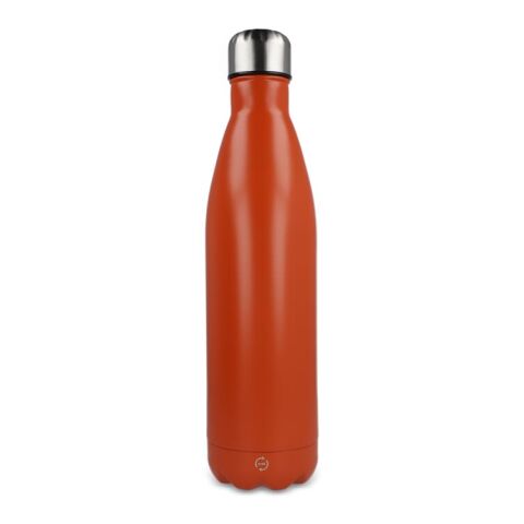 Werbeartikel R-Swing 750 ml Trinkflasche aus recyceltem Edelstahl vakuumisoliert & auslaufsicher doppelwandig – terra – mit Logo bedruckt