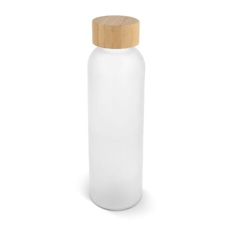 Wasserflasche Glas &amp; Bambus 500ml Weiss | ohne Werbeanbringung | Nicht verfügbar | Nicht verfügbar | Nicht verfügbar