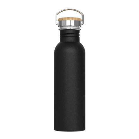 Werbeartikel Ashton 750ml Edelstahl-Trinkflasche pulverbeschichtet kratzfest 100% auslaufsicher inkl. Box – schwarz – mit Logo bedruckt