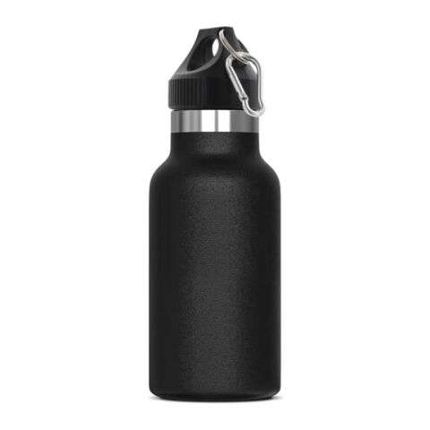 Werbeartikel Lennox 350ml Isolierflasche vakuumisoliert 12h heiß/24h kalt pulverbeschichtet 100% auslaufsicher inkl. Box – schwarz – mit Logo bedruckt