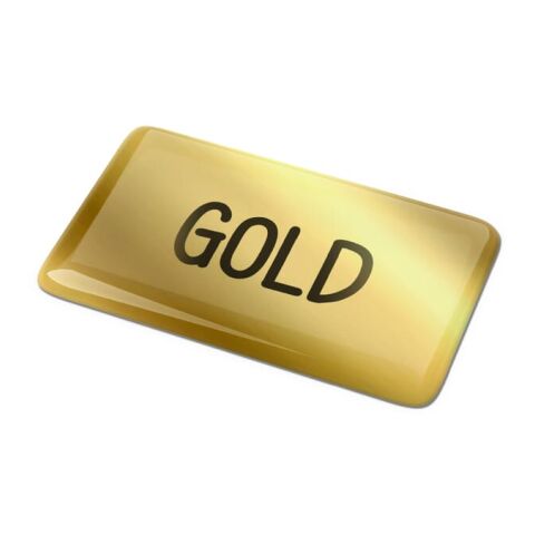 Doming Rechteck 80x25 mm Gold | ohne Werbeanbringung | Nicht verfügbar | Nicht verfügbar | Nicht verfügbar