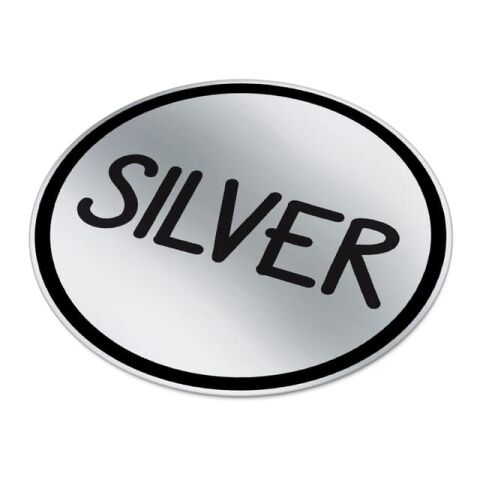 Vinyl Sticker Rund Ø 17 mm Silber | 1-farbiger Digitaler Aufkleber | Seite 1 | Ø 17 mm | Nicht verfügbar