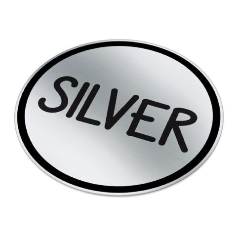 Vinyl Sticker Rund Ø 40 mm Silber | ohne Werbeanbringung | Nicht verfügbar | Nicht verfügbar | Nicht verfügbar